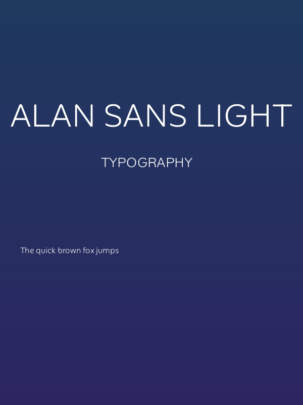 Alan Sans Light Poster