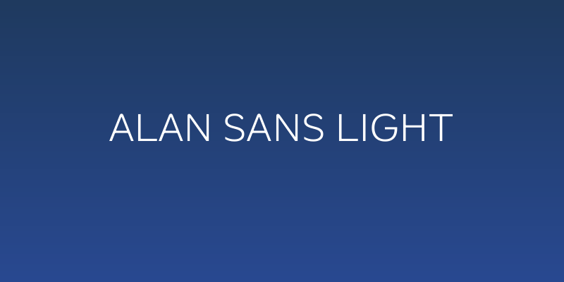 Alan Sans Light Social Header