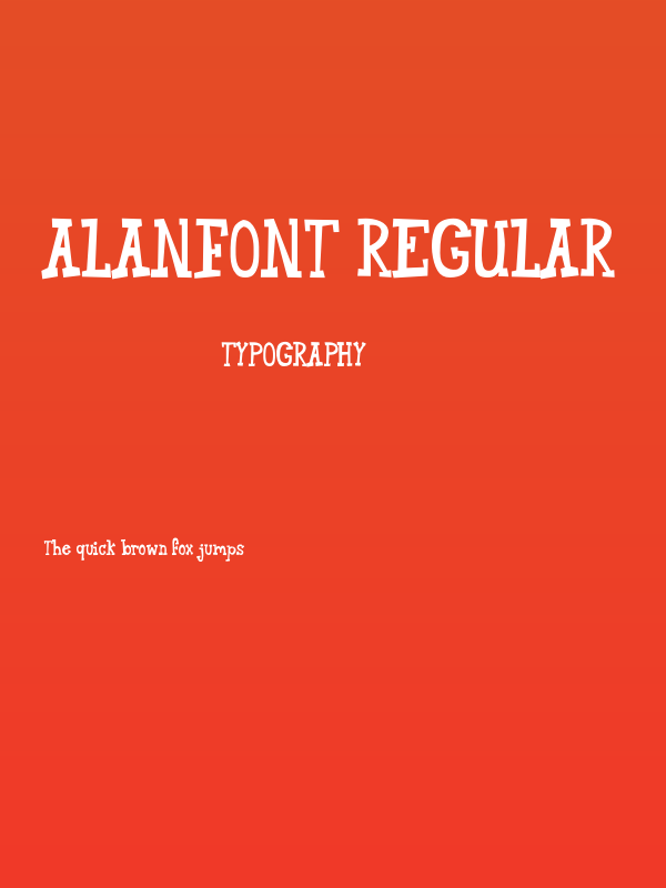 AlanFont-Regular Poster