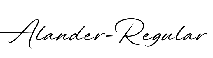 Alander-Regular  Скачать бесплатные шрифты