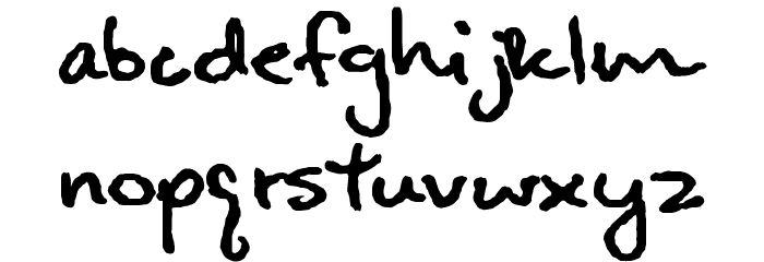 Alanis Hand Font LOWERCASE