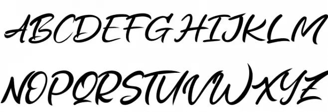 Alansky Schriftart Groß