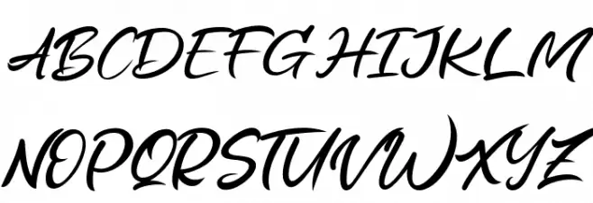 Alansky Schriftart Groß