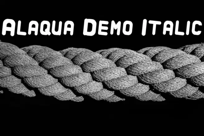 Alaqua Demo Italic Caratteri examples