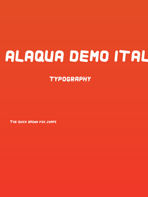 Alaqua Demo Italic Poster