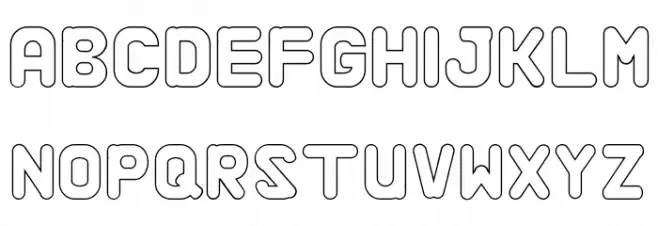 Alaqua Demo Outline Schriftart Groß