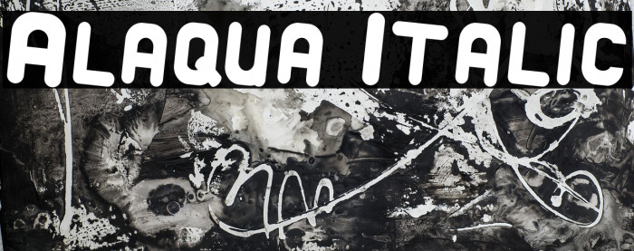 Alaqua Italic Font examples