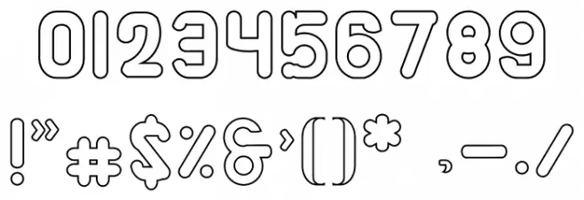 Alaqua Outline Font OTHER CHARS