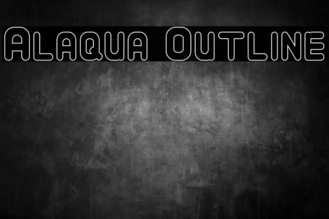 Alaqua Outline Font examples