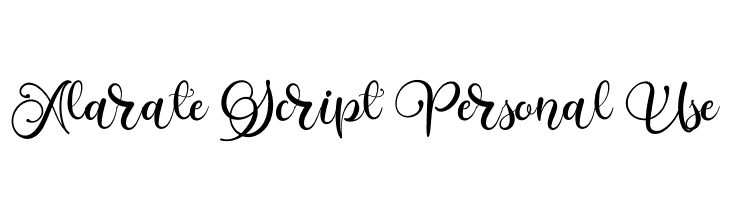 Alarate Script Personal Use  les polices de caractères gratuit tlcharger