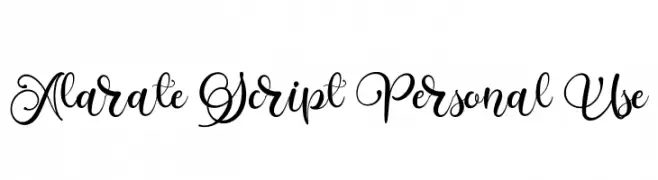 Alarate Script Personal Use  Fuentes Gratis Descargar
