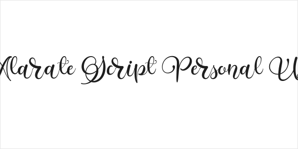 Alarate Script Personal Use Logo