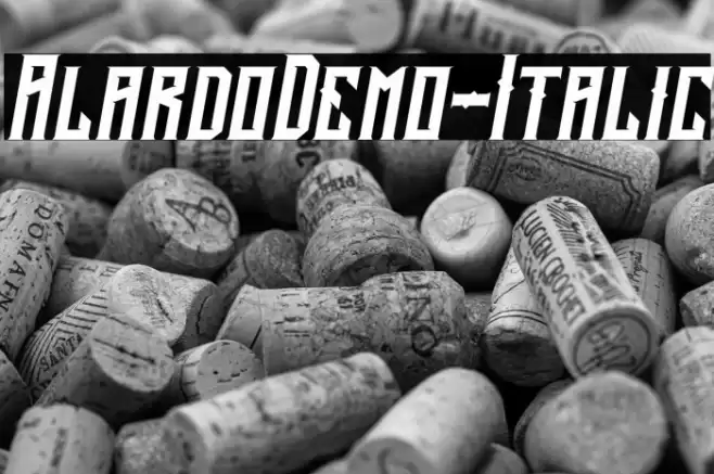 AlardoDemo-Italic Fonte examples