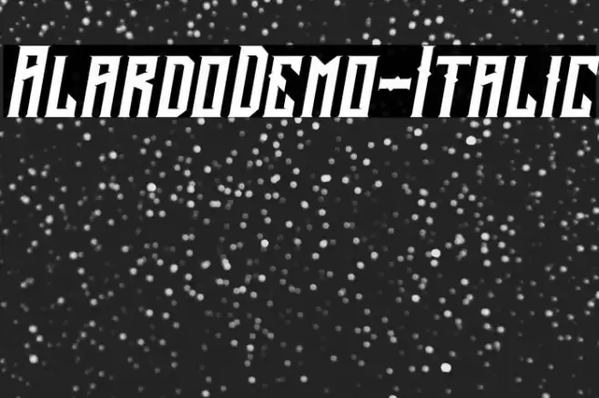 AlardoDemo-Italic Fonte examples