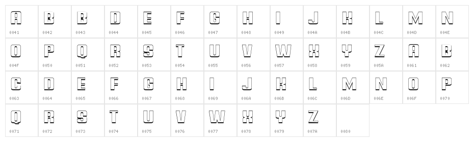 Alarm Light Regular Character Map