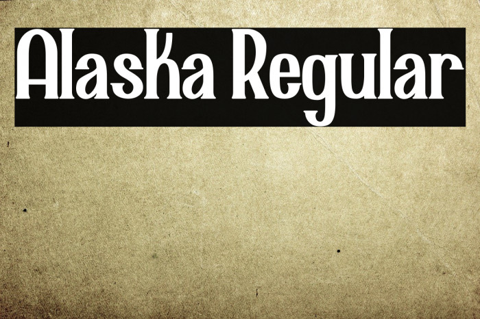 Alaska Regular Шрифта examples