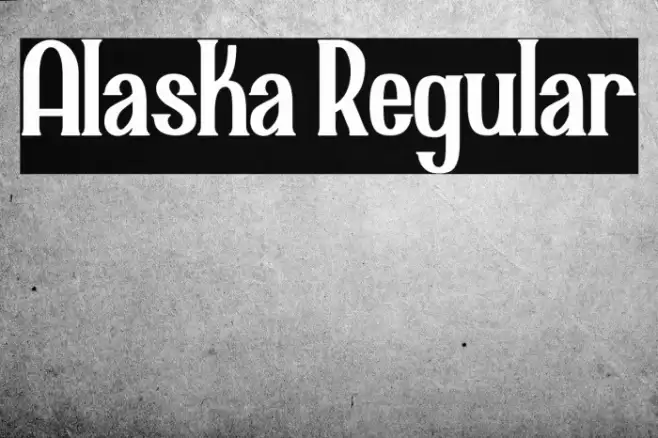 Alaska Regular Font examples