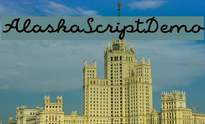 AlaskaScriptDemo Font examples
