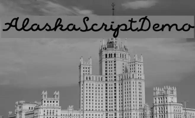 AlaskaScriptDemo Font examples