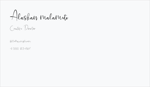 Alaskan malamute Business Card