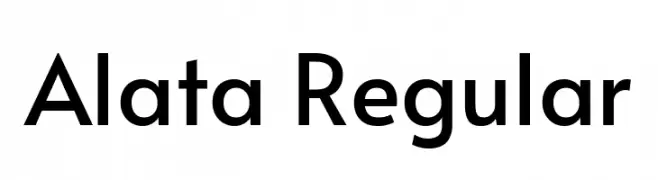 Alata Regular  フリーフォントのダウンロード