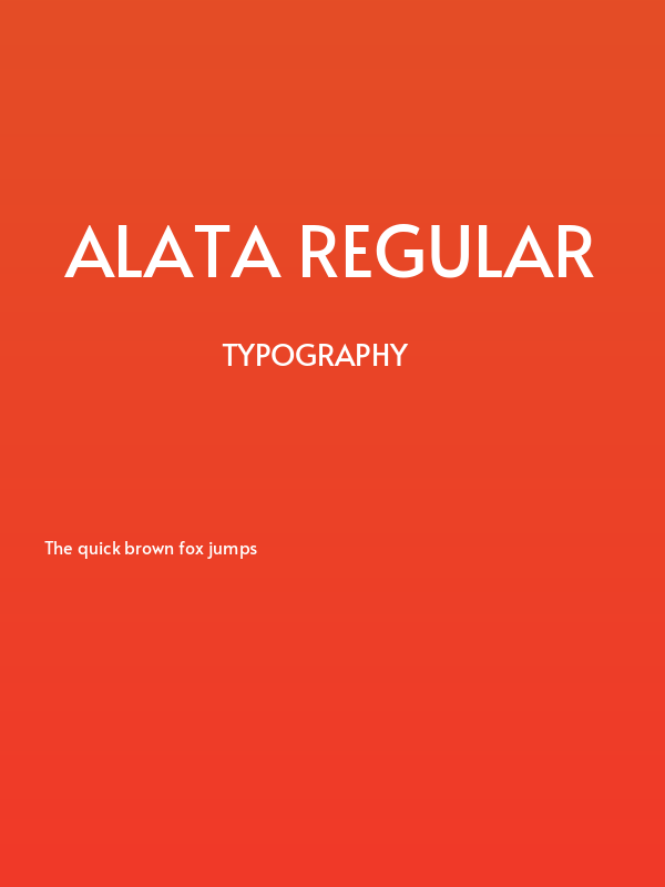 Alata Regular Poster