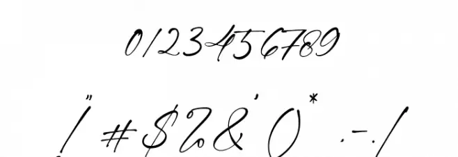 Alatas Script Шрифта ДРУГИЕ символов