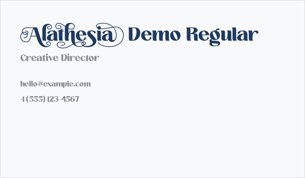 Alathesia Demo Regular Business Card