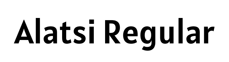 Alatsi Regular  لخطوط تنزيل