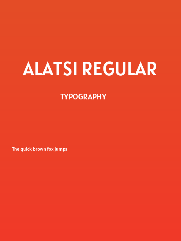 Alatsi Regular Poster