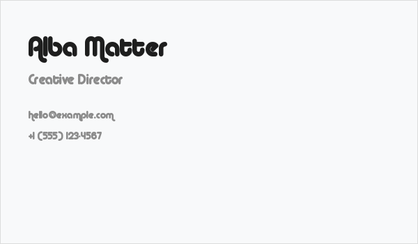 Alba Matter Business Card
