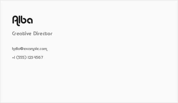 Alba Business Card