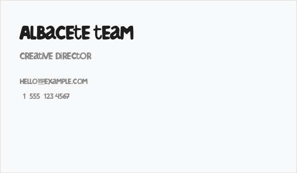 Albacete team Business Card