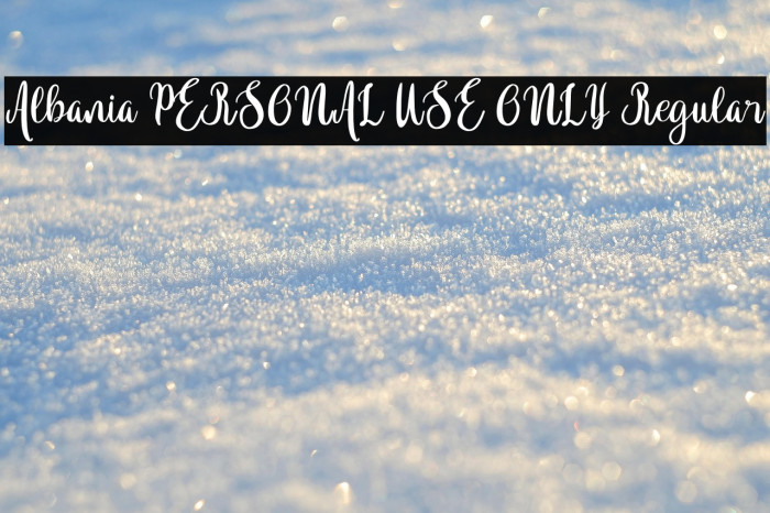 Albania PERSONAL USE ONLY Regular Example 2