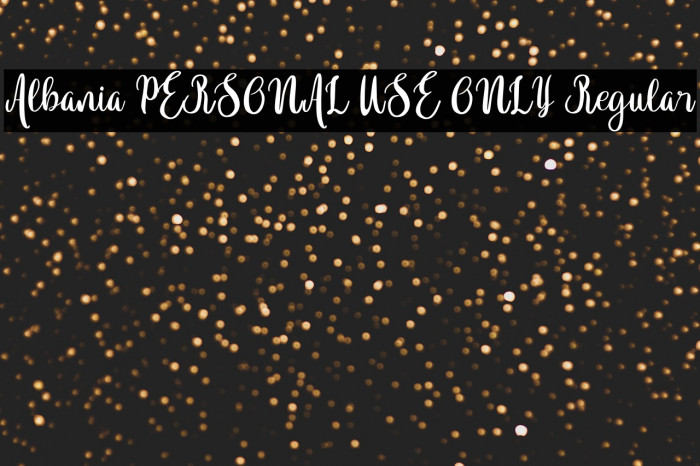 Albania PERSONAL USE ONLY Regular Example 3