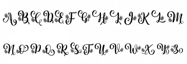 Albanian Olive Monogram 2 Шрифта ВЕРХНИЙ