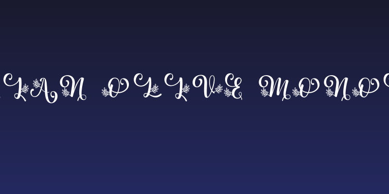 Albanian Olive Monogram 2 Social Header