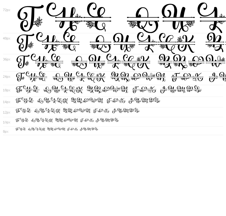 Albanian Olive Monogram 2 Waterfall