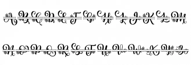 Albanian Olive Monogram 2 Font LOWERCASE