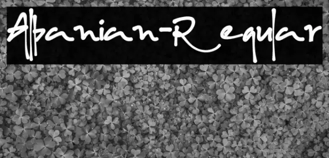 Albanian-Regular Font examples