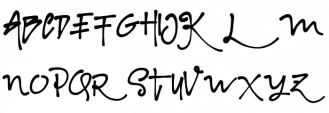 Albanian-Regular フォント 大文字