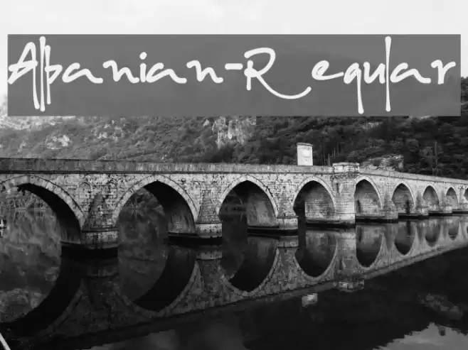 Albanian-Regular Font examples