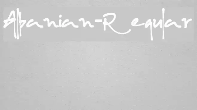 Albanian-Regular Font examples