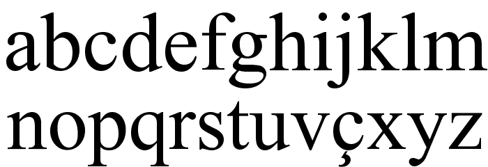 Albanian Font LOWERCASE