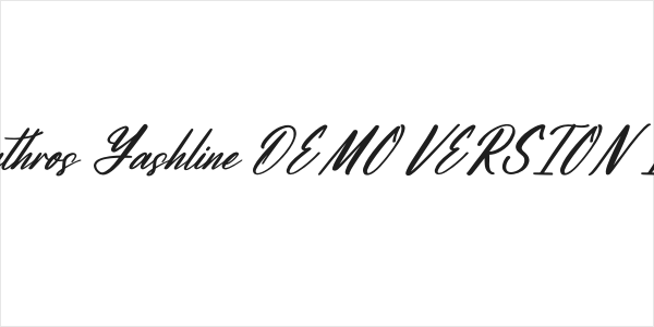 Albathros Yashline DEMO VERSION Italic Logo