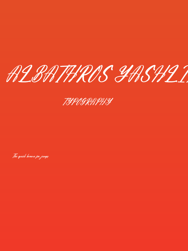 Albathros Yashline DEMO VERSION Italic Poster