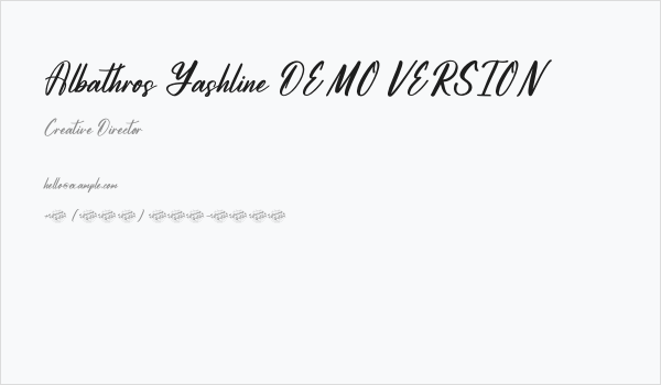 Albathros Yashline DEMO VERSION Business Card