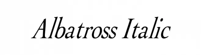 Albatross Italic  नि: शुल्क फ़ॉन्ट्स डाउनलोड