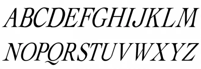 Albatross Italic フォント 大文字
