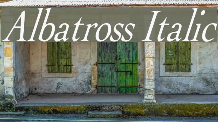 Albatross Italic Font examples